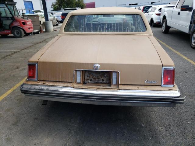 6S69R7Q456198 - 1977 CADILLAC 4D BEIGE photo 6