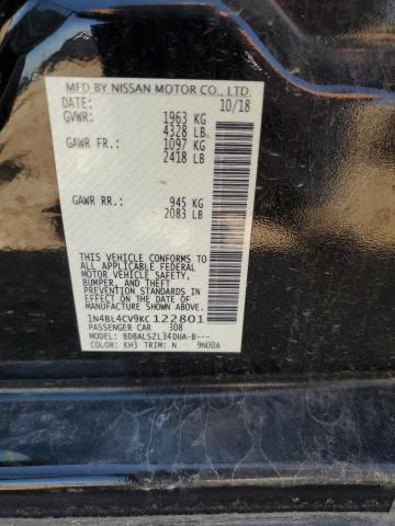 1N4BL4CV9KC122801 - 2019 NISSAN ALTIMA SR Qara foto 12