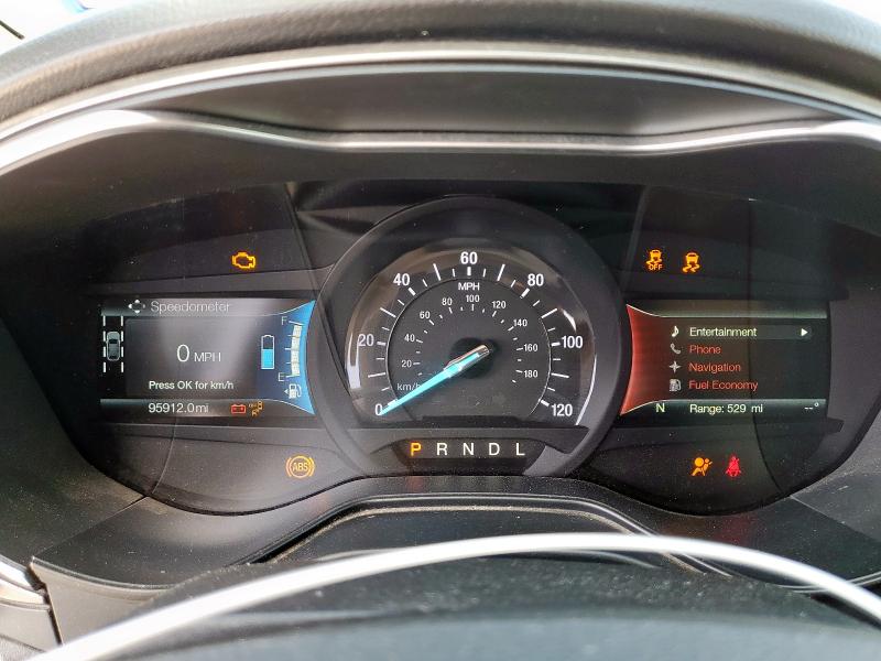 3FA6P0LU2KR182281 - 2019 FORD FUSION SE GRAY photo 9