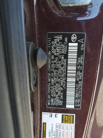 JTKJF5C73C3032848 - 2012 TOYOTA SCION TC 紫色 照片 12