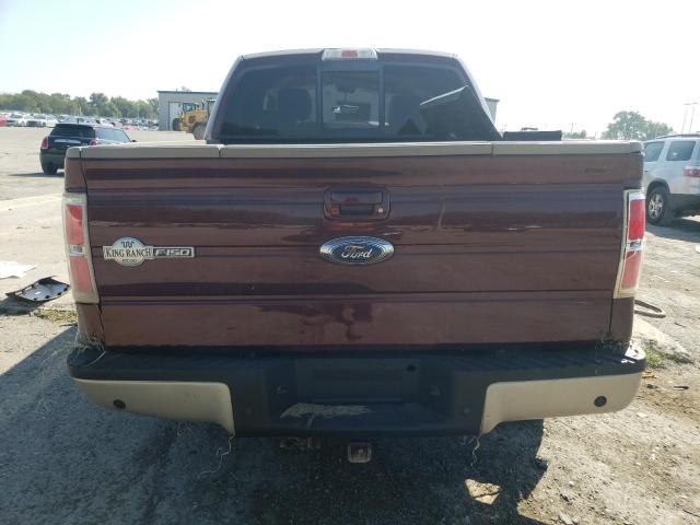 1FTPW14V49KC95582 - 2009 FORD F150 SUPERCREW MAROON photo 6