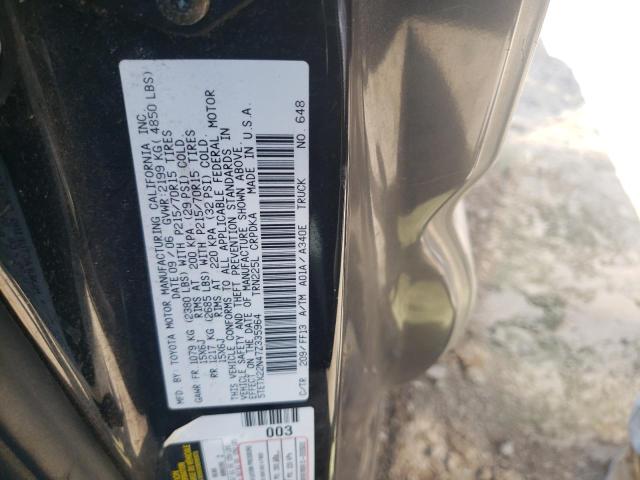 5TETX22N47Z335964 - 2007 TOYOTA TACOMA ACCESS CAB ვერცხლისფერი ფოტო 12