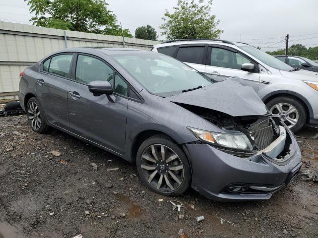 2HGFB2F90FH508402 - 2015 HONDA CIVIC EXL ნაცრისფერი ფოტო 4