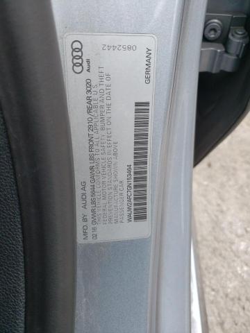 WAUW2AFC7GN153464 - 2016 AUDI S7 PRESTIGE GRAY photo 12