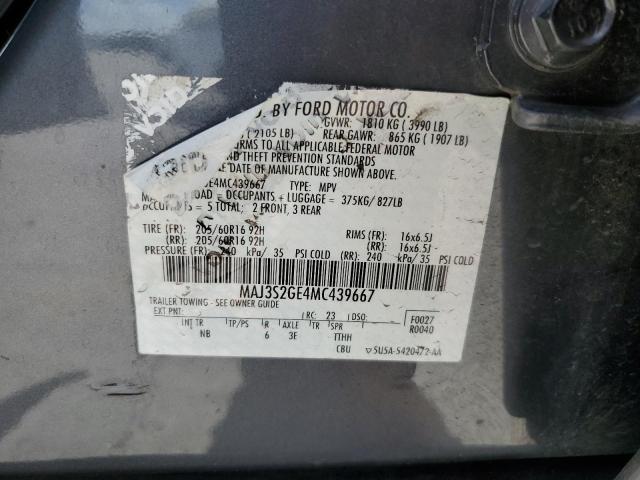 MAJ3S2GE4MC439667 - 2021 FORD ECOSPORT SE Gri fotoğraf 13