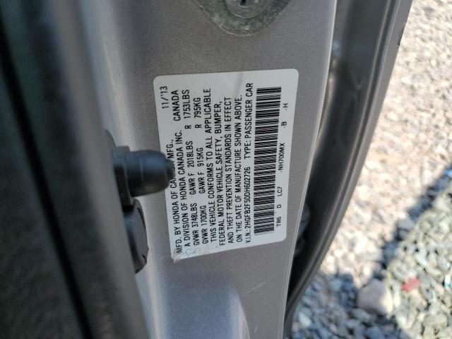 2HGFB2F50DH602726 - 2013 HONDA CIVIC LX SILVER photo 13