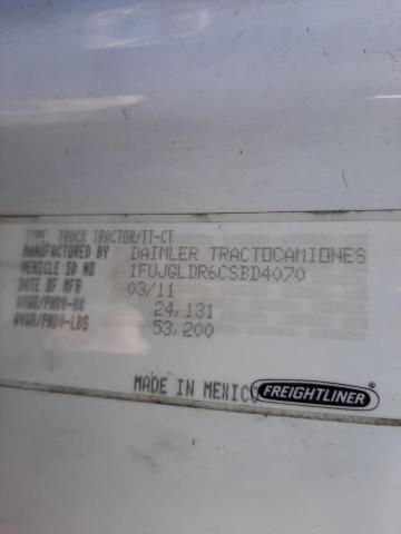 1FUJGLDR6CSBD4070 - 2012 FREIGHTLINER CASCADIA 1 WHITE photo 10