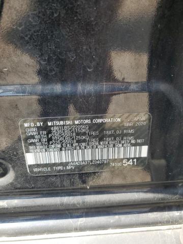 JA4AD3A37LZ040797 - 2020 MITSUBISHI OUTLANDER SE 黑色 照片 12