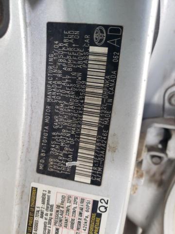 2T1KR32EX5C415669 - 2005 TOYOTA COROLLA MA XR SILVER photo 13