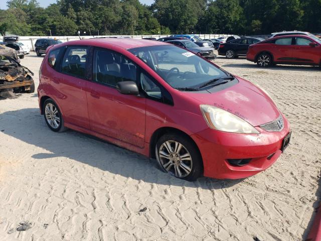 JHMGE88459S053296 - 2009 HONDA FIT SPORT RED photo 4