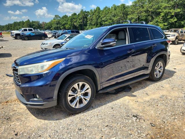 5TDKKRFH4FS063497 - 2015 TOYOTA HIGHLANDER XLE BLUE photo 1