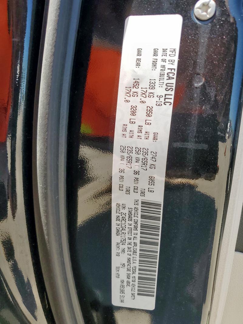 2C4RC1CG4LR117524 - 2020 CHRYSLER VOYAGER LX შავი ფოტო 14