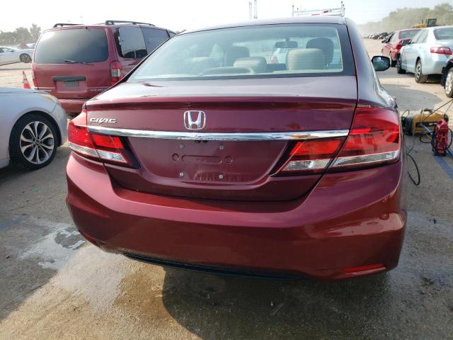 2HGFB2F83DH528664 - 2013 HONDA CIVIC EX MAROON photo 6