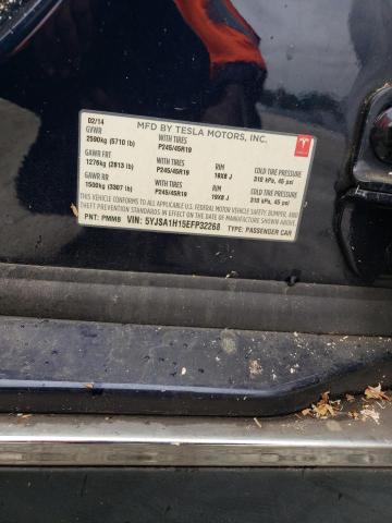 5YJSA1H15EFP32268 - 2014 TESLA MODEL S Կապույտ լուսանկար 12