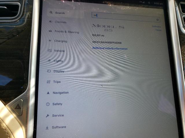 5YJSA1H15EFP32268 - 2014 TESLA MODEL S Կապույտ լուսանկար 9