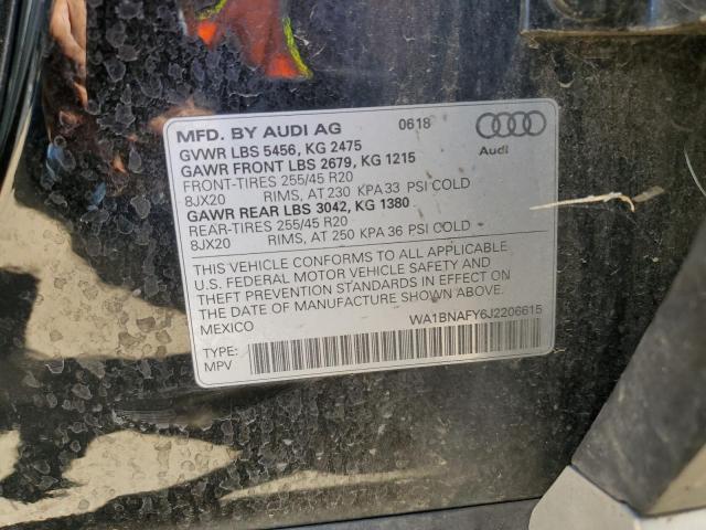 WA1BNAFY6J2206615 - 2018 AUDI Q5 PREMIUM PLUS Սև լուսանկար 13