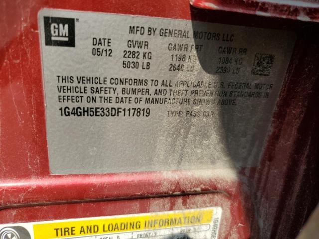 1G4GH5E33DF117819 - 2013 BUICK LACROSSE PREMIUM BURGUNDY photo 13