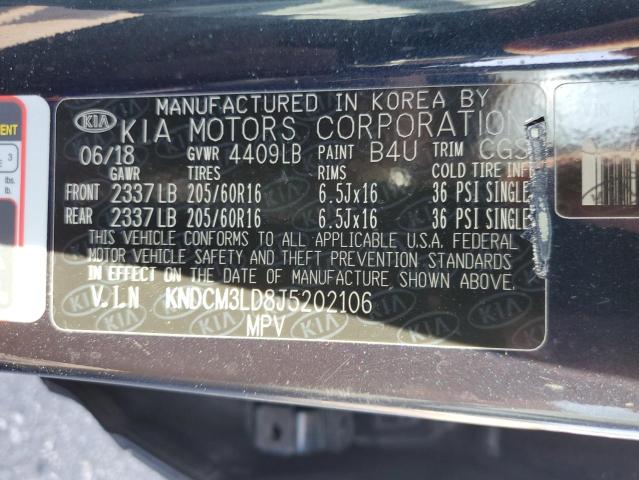 KNDCM3LD8J5202106 - 2018 KIA NIRO LX CHARCOAL photo 13