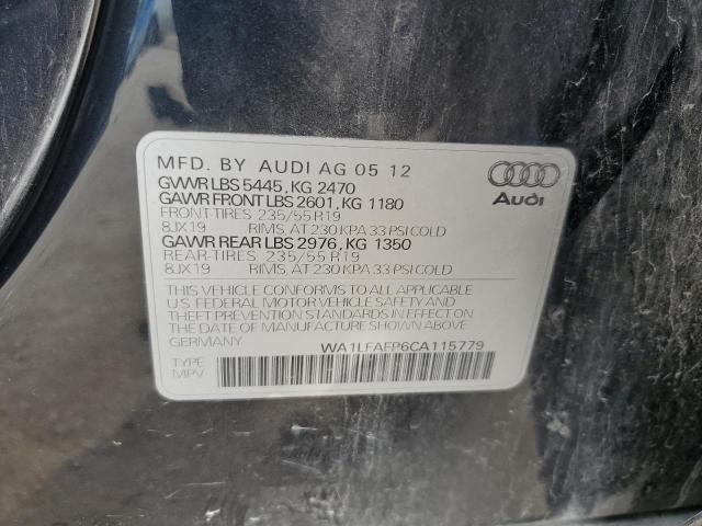 WA1LFAFP6CA115779 - 2012 AUDI Q5 PREMIUM PLUS BLUE photo 12