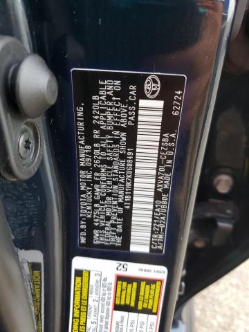 4T1B11HK7KU688491 - 2019 TOYOTA CAMRY L BLACK photo 12