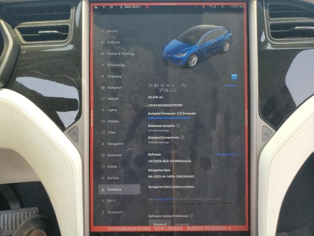 5YJXCDE22JF121350 - 2018 TESLA MODEL X 蓝色 照片 9