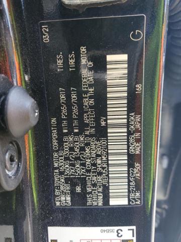 JTEPU5JR1M5921001 - 2021 TOYOTA 4RUNNER SR5/SR5 PREMIUM 黑色 照片 13