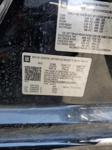 3GCPWCED3MG252983 - 2021 CHEVROLET SILVERADO C1500 LT Қара фото 13