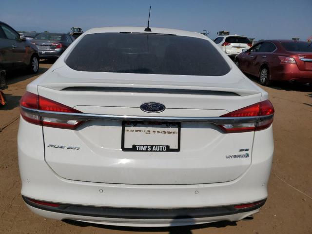3FA6P0LU2JR211874 - 2018 FORD FUSION SE HYBRID Biały zdjęcie 6