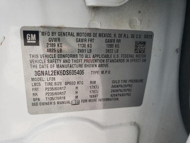 3GNAL2EK6DS605406 - 2013 CHEVROLET CAPTIVA LS 白色 照片 13