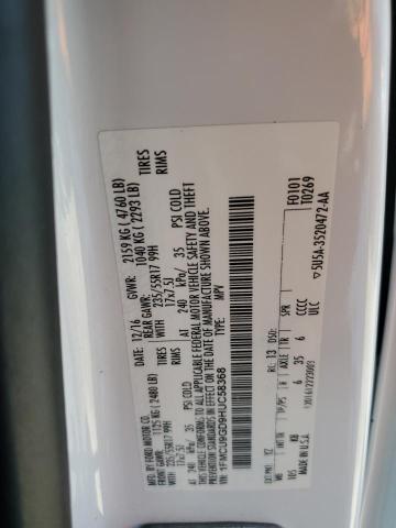 1FMCU9GD9HUC58368 - 2017 FORD ESCAPE SE WHITE photo 14