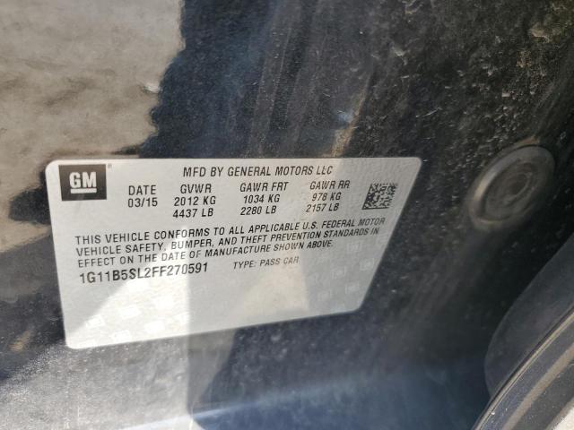 1G11B5SL2FF270591 - 2015 CHEVROLET MALIBU LS BLACK photo 12