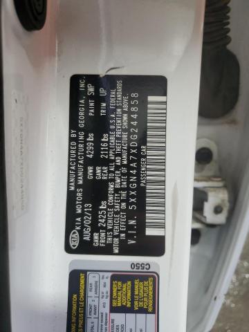 5XXGN4A7XDG244858 - 2013 KIA OPTIMA EX WHITE photo 13