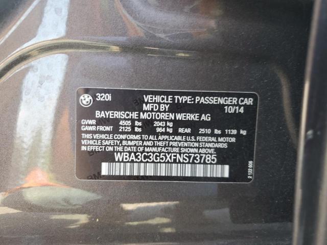 WBA3C3G5XFNS73785 - 2015 BMW 320 I XDRIVE GRAY photo 13
