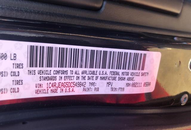 1C4RJEAG5DC549842 - 2013 JEEP GRAND CHER LAREDO BLACK photo 10