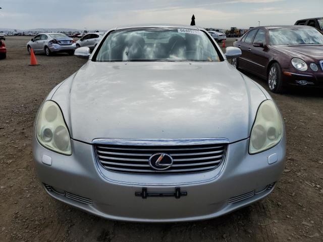 JTHFN48Y350065721 - 2005 LEXUS SC 430 SILVER photo 5