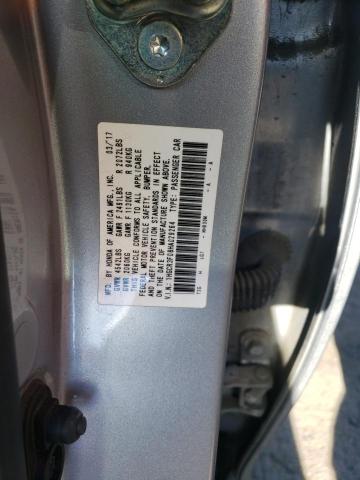 1HGCR3F08HA029264 - 2017 HONDA ACCORD EXL SILVER photo 12