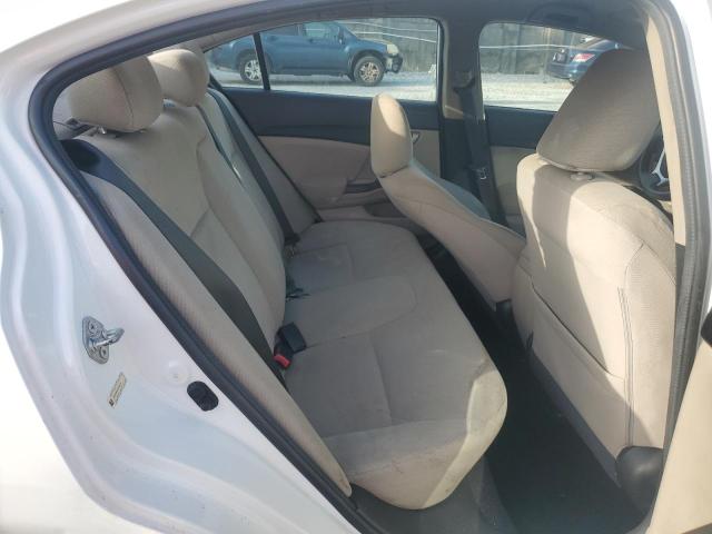 19XFB2F57DE226147 - 2013 HONDA CIVIC LX WHITE photo 10