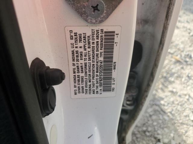 19XFB2F57DE226147 - 2013 HONDA CIVIC LX WHITE photo 13