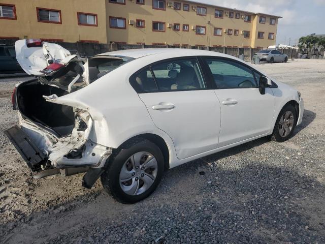 19XFB2F57DE226147 - 2013 HONDA CIVIC LX WHITE photo 3