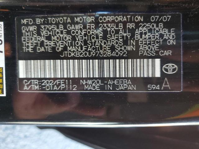 JTDKB20U973284092 - 2007 TOYOTA PRIUS 黑色 照片 12