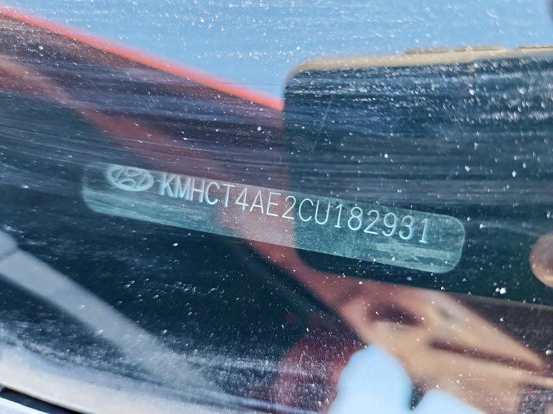 KMHCT4AE2CU182931 - 2012 HYUNDAI ACCENT GLS 红色 照片 12