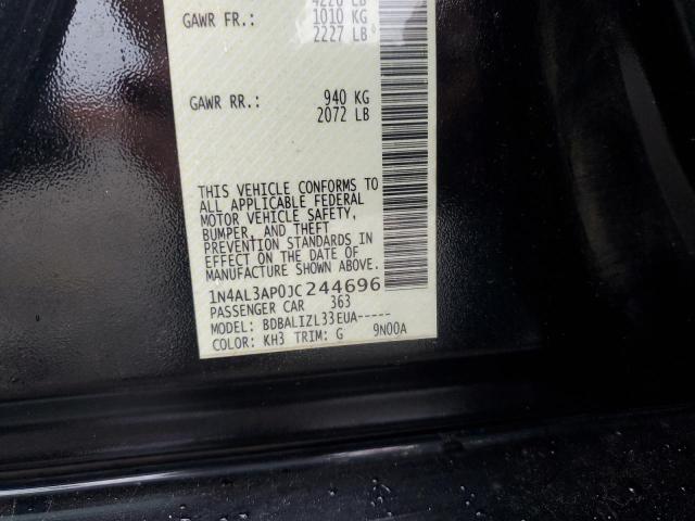 1N4AL3AP0JC244696 - 2018 NISSAN ALTIMA 2.5 Noir photo 12