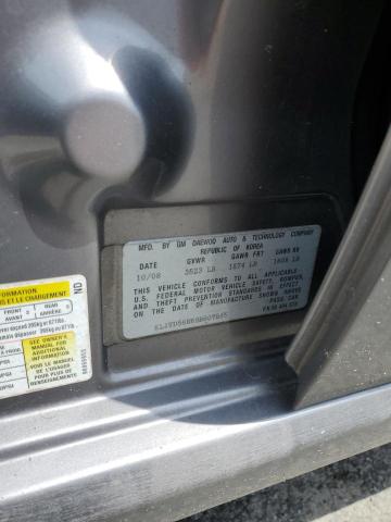 KL1TD56E69B607515 - 2009 CHEVROLET AVEO LS فضي صورة 12