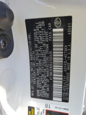 4T1BK1EB0EU100436 - 2014 TOYOTA AVALON BASE 白色 照片 13