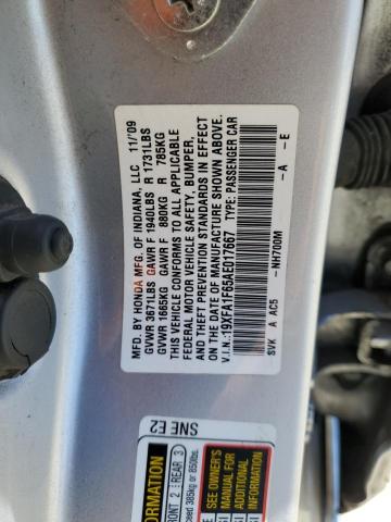 19XFA1F65AE017667 - 2010 HONDA CIVIC LX-S ვერცხლისფერი ფოტო 12