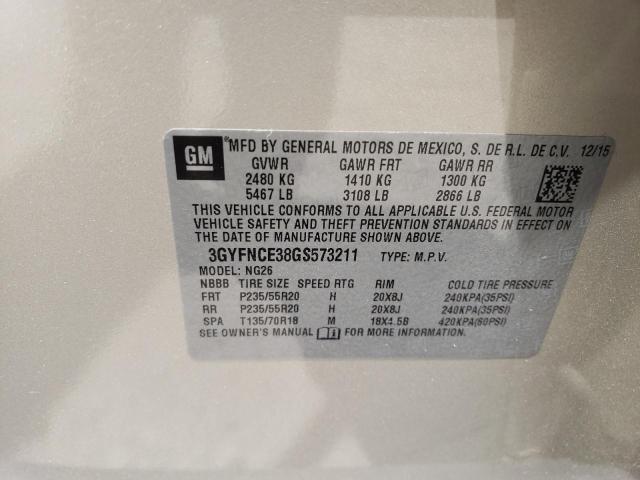 3GYFNCE38GS573211 - 2016 CADILLAC SRX PERFORMANCE COLLECTION Brun photo 14