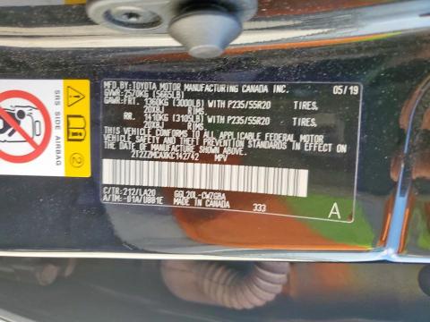 2T2ZZMCAXKC142742 - 2019 LEXUS RX 350 BASE 黑色 照片 13