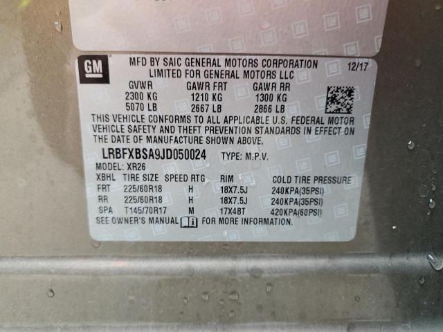 LRBFXBSA9JD050024 - 2018 BUICK ENVISION PREFERRED Qəhvəyi foto 13