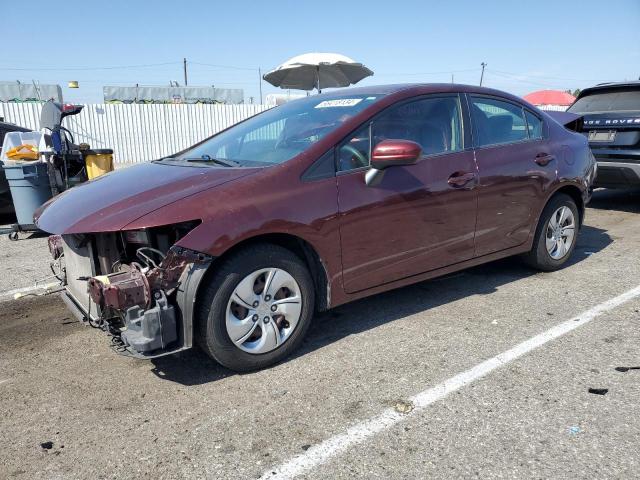 19XFB2F5XFE260926 - 2015 HONDA CIVIC LX BURGUNDY photo 1