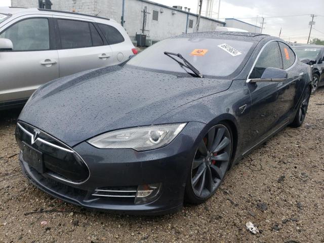 5YJSA1H25EFP62654 - 2014 TESLA MODEL S SILVER photo 1